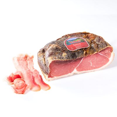 Wolf Sauris Speck, Traditionally Smoked, Aged at Least 4 Months, Gluten-Free, Vacuum-Packed, Whole 5.8 kg