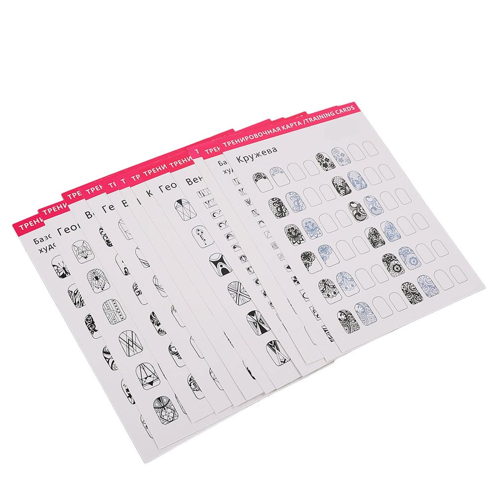 Nail Training Mat, Stereograph, Washable, Reusable, Multiple Nail Shapes, 12 Modes