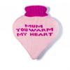 1L Natural Rubber Hot Water Bottle with Heart-Shaped Mother’s Cover view 1