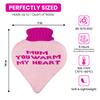 1L Natural Rubber Hot Water Bottle with Heart-Shaped Mother’s Cover view 4