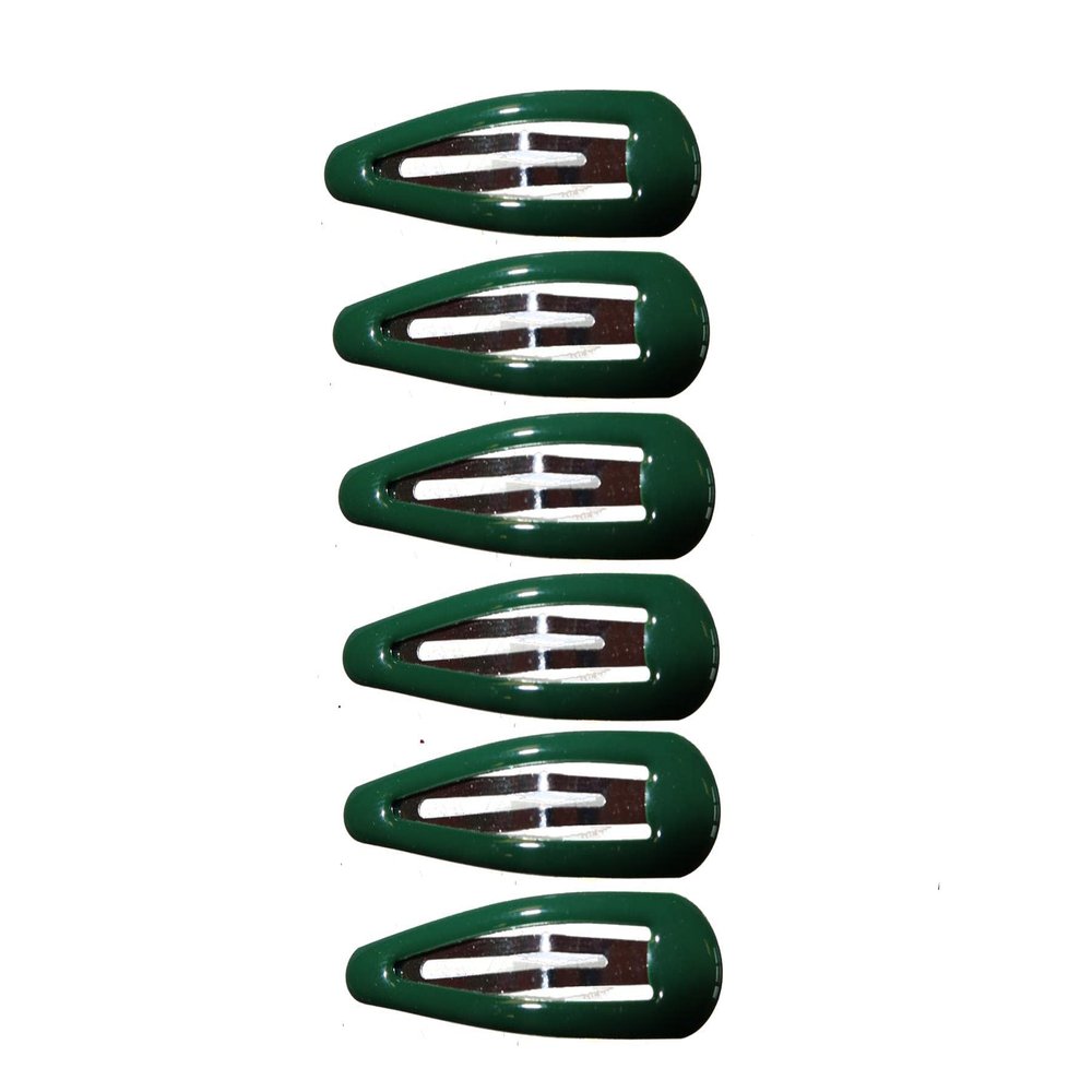 Glitz4Girlz Bendies Sleepies Hair Clips, 5 cm, Bottle Green, 6-Pack