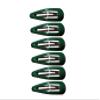 Glitz4Girlz Bendies Sleepies Hair Clips, 5 cm, Bottle Green, 6-Pack view 1