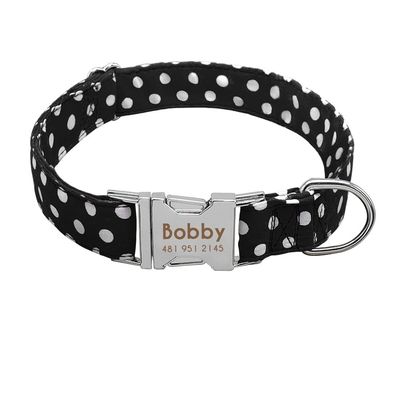 Personalized Engraved Nylon Dog Collar with ID Tag, 1 Piece, 2 m