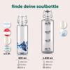 soulbottles Glass Water Bottle Set “Jellyfish & Soulsailor,” 2 x 600 ml view 4