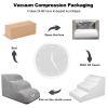 BOSERMEN Dog Stairs, Soft Pet Steps with Washable Zipper Cover, Easy to Climb, for Sofa Beds (Gray) view 4