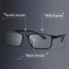 DIBAKO Unisex Blue-Light-Blocking Reading Glasses, Full-Frame, Ultra-Light, Blue, +1.00 view 2