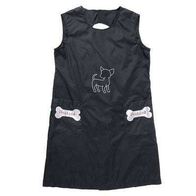 Leeadwaey Waterproof Pet Grooming Apron with Pocket, M