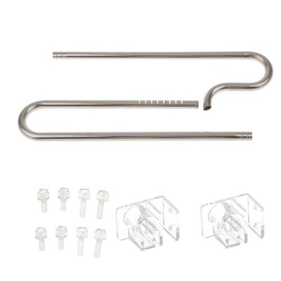Leeadwaey Stainless Steel Water Lines and Drain Pipe for Aquariums and Plants, 12 mm