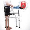 HMTE Multifunctional Rollator for Older Adults, Lightweight and Foldable Aluminum Alloy Walker with Adjustable Height, Seat, Wheels, Commode Pan, and Storage Bag view 3