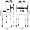 Walking Aid for Seniors, Adjustable Lightweight Aluminum Walker, Four-Pronged Cane (Color: A) view 2