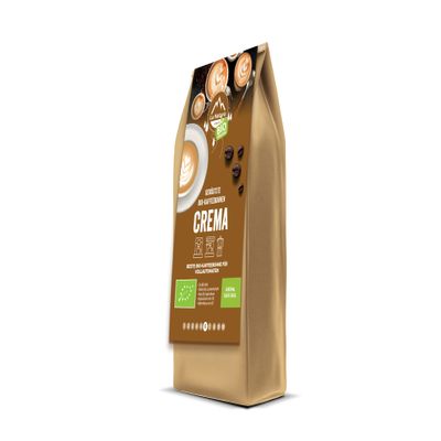 La Natura Lifestyle Organic Coffee Beans 500 g | Organic Crema | Whole Beans | Arabica & Robusta