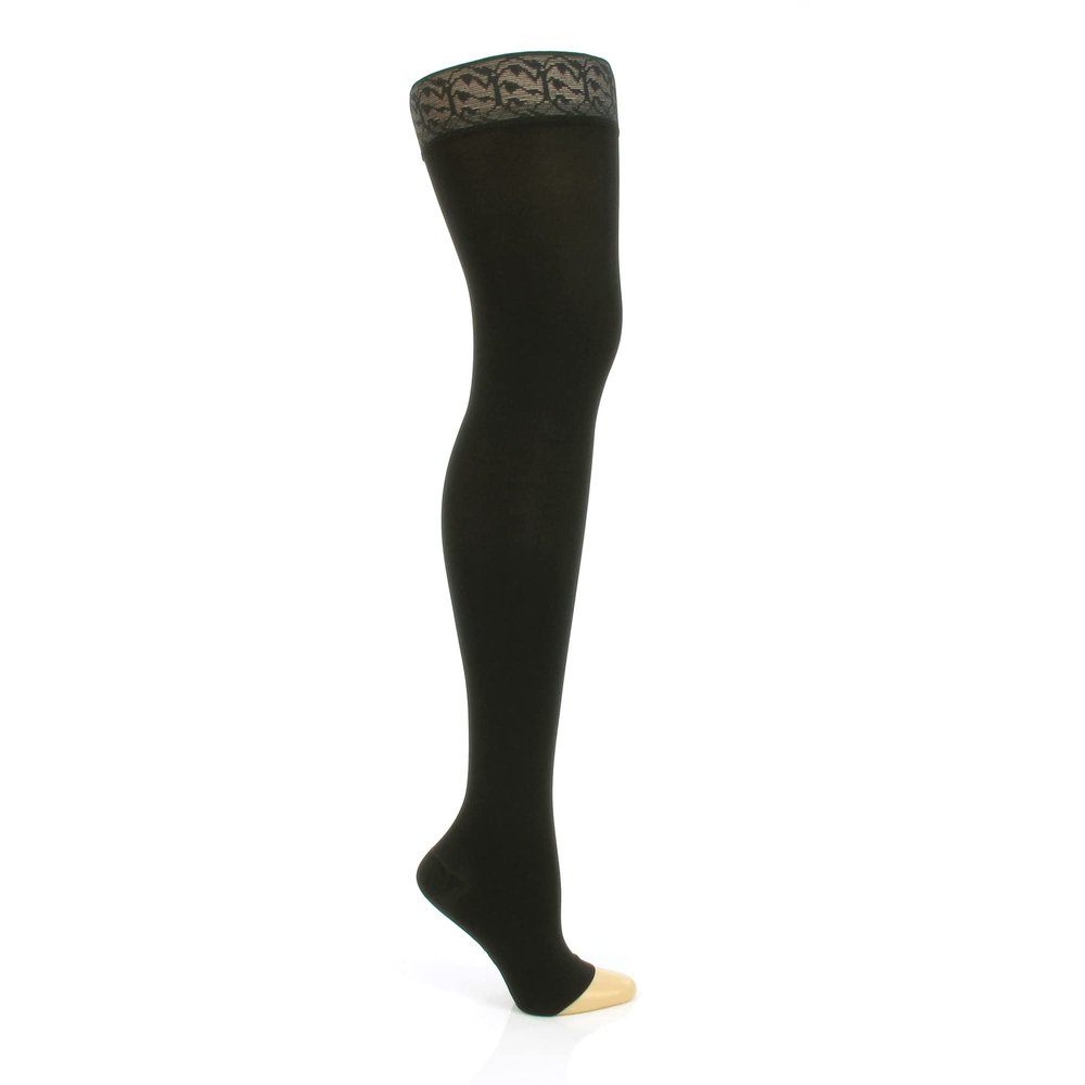 BORT AktiVen VITAL CCL2 AG Compression Stockings, Regular Length, Open Toe, 1, Anthracite