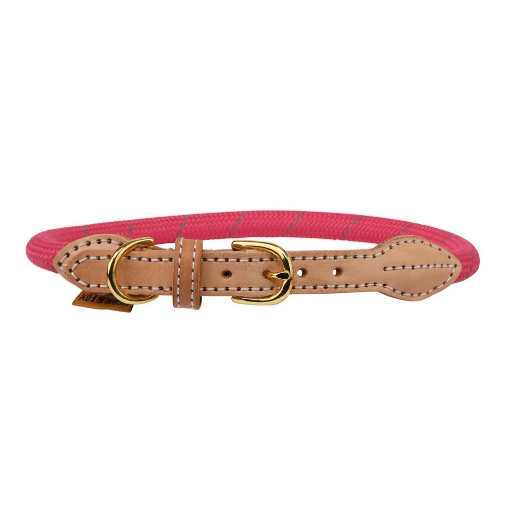 Digby & Fox Reflective Dog Collar, Size XL, Pink