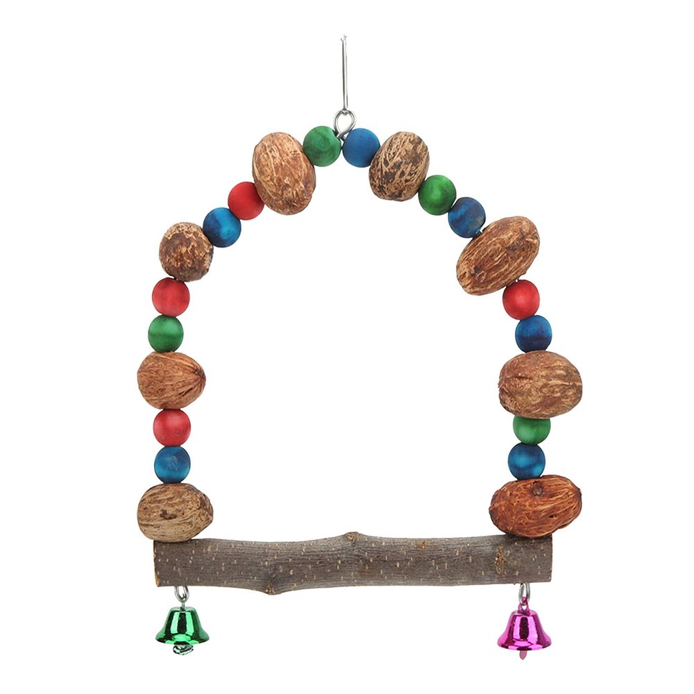 Parrot Swing with Colorful Beads