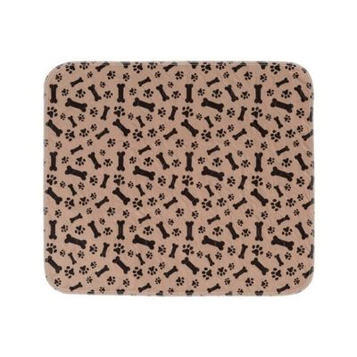 AAPIE Pet Bed Dog Cat Tray Mat, Paw-Print Pet Blanket, Premium Plush Diaper Mat, Seat Cover with Non-Slip Backing