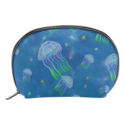 Women's Tropical Plant Makeup Bag, Zippered Cosmetic Pouch, Color 2, 19 x 5.5 x 13 cm