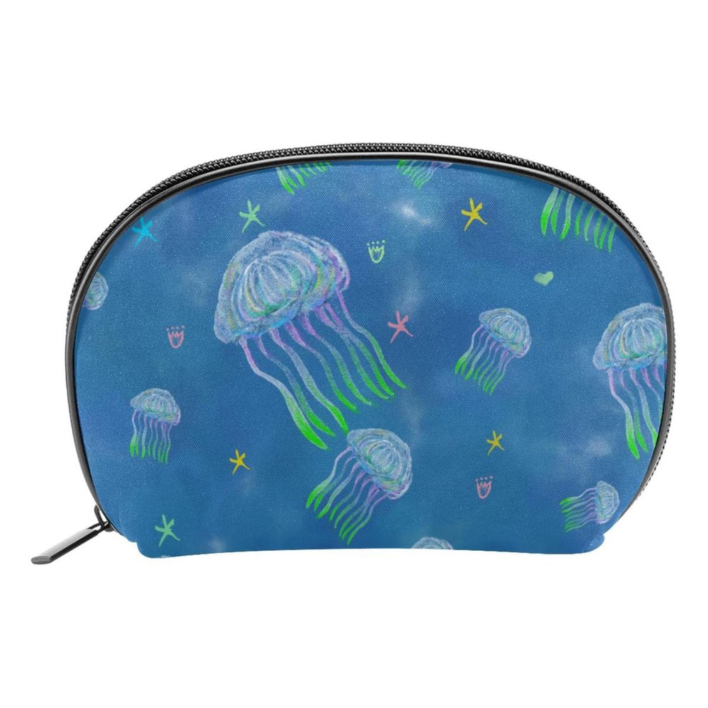 Women's Tropical Plant Makeup Bag, Zippered Cosmetic Pouch, Color 2, 19 x 5.5 x 13 cm