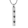 SHEIL Pet Memorial Jewelry, Engraved Dog/Pet Paw Print Cylinder Urn Necklace for Ashes view 1