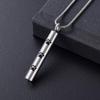 SHEIL Pet Memorial Jewelry, Engraved Dog/Pet Paw Print Cylinder Urn Necklace for Ashes view 2
