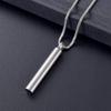 SHEIL Pet Memorial Jewelry, Engraved Dog/Pet Paw Print Cylinder Urn Necklace for Ashes view 3