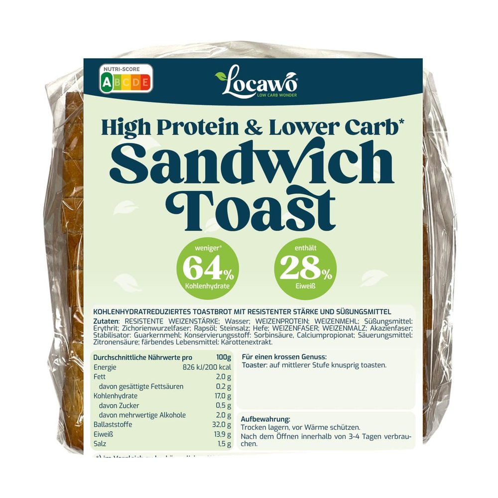 Locawo High-Protein, Low-Carb Sandwich Bread | Vegan