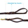 Double Handle Leather Dog Leash for Large Dogs view 4