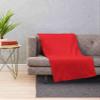 3D Solid Red Flannel Blanket, Ultra-Soft Lightweight Bed and Throw Blanket view 2