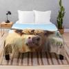 3D Highland Cow Flannel Blanket – Ultra-Soft, Lightweight, Four-Season Throw view 1
