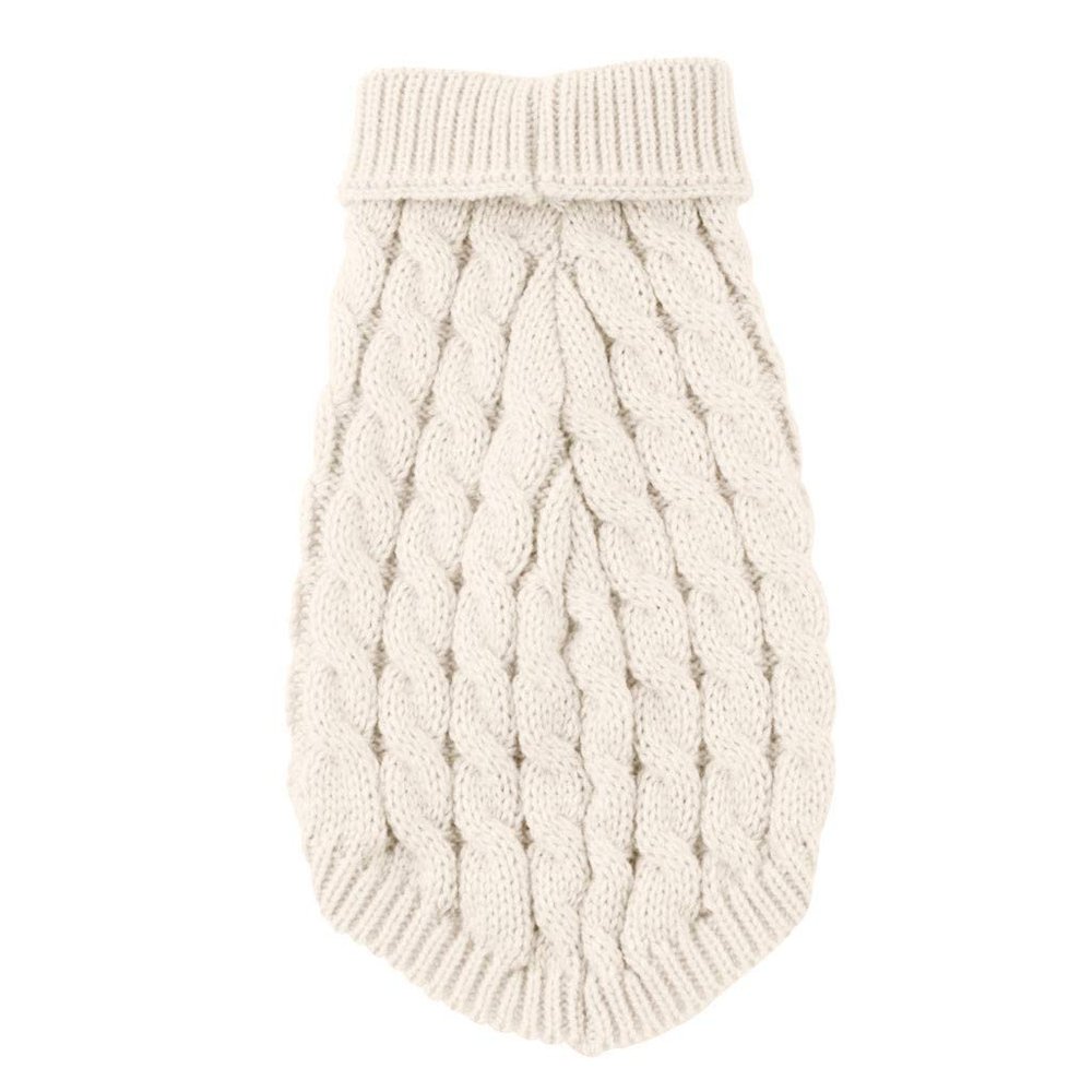 Caritierily Dog Knit Print Warmer Coat