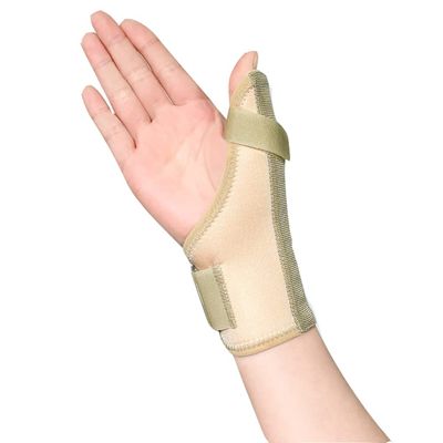 LTLCLZ 1-Piece Thumb Splint Wrist Support, Thumb Stabilizer for Pain, Sprains, Arthritis and Tendonitis, Right or Left Hand, Flesh, L