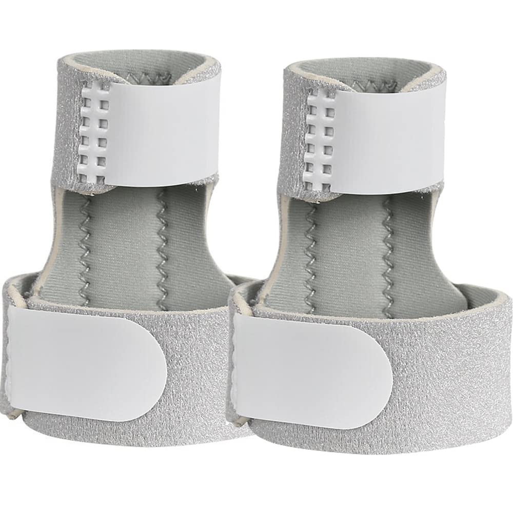 LTLCLZ 1 Pair Finger Splints, Finger Supports for Trigger, Straight, Broken or Bent Fingers, Thumb and Mallet Finger, Gray