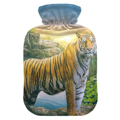 YOUJUNER 1 L Hot Water Bottle with Tiger Cover
