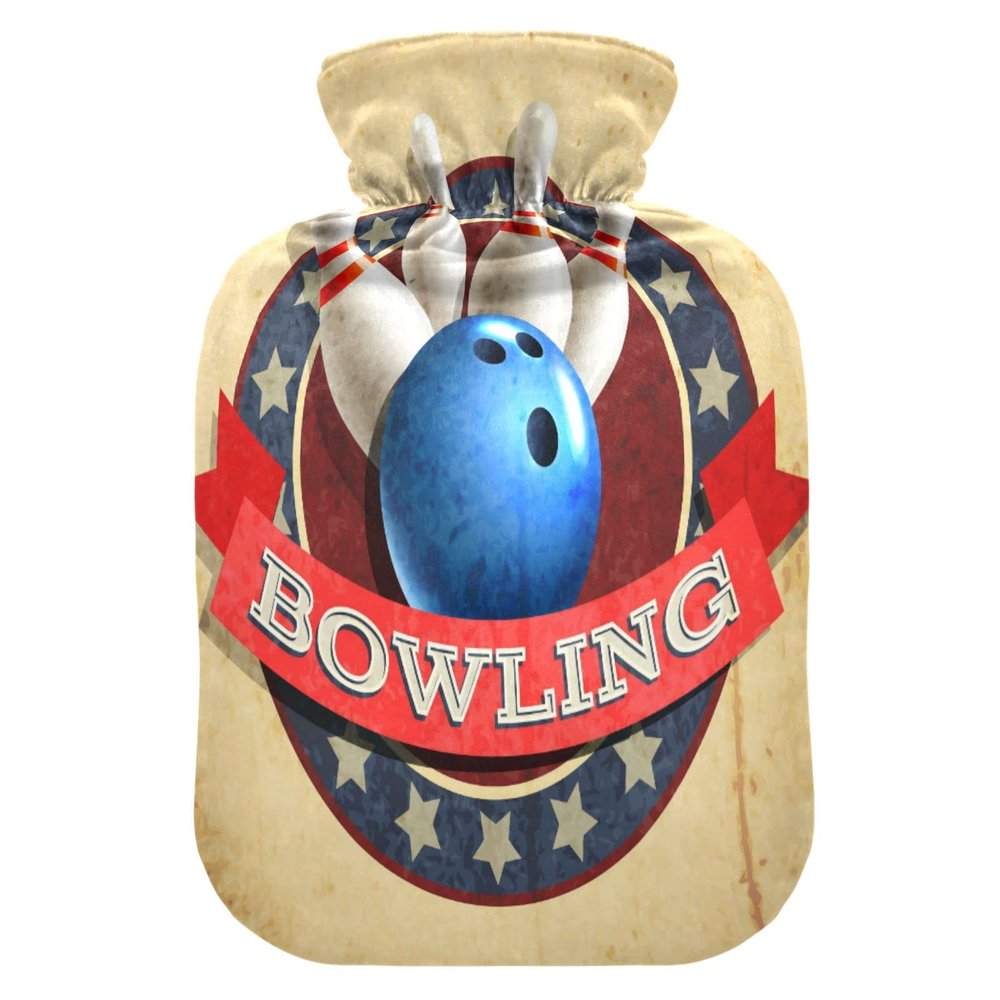 YOUJUNER 2 L Hot Water Bottle with Vintage Bowling Ball Cover