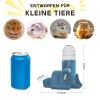 Hamster Water Bottle, 3-in-1 Freestanding Automatic Water Dispenser (Blue) view 3
