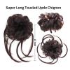 Messy Bun Hairpiece Scrunchie with Long Curly Synthetic Ponytail view 3