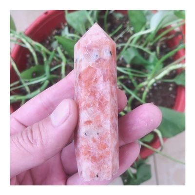 WGPHD Quartz Crystal Tower Point, Golden Sunstart, 2 Pieces, 120–130 g