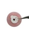 FRCOLOR 3-Piece Jade Eyelash Extension Adhesive Palettes, Round Crystal Pads for Professional Applications view 2