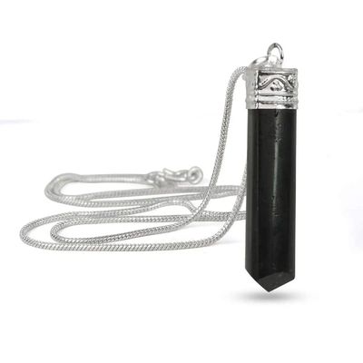 Frienemy Black Agate Point Crystal Stone Pendant for Men and Women #Frienemy-0265