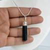 Frienemy Black Agate Point Crystal Stone Pendant for Men and Women #Frienemy-0265 view 3