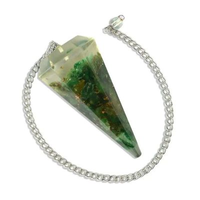 Aleafa Armlet Green Aventurine Crystal Pendulum, Orgon Dowser, Green