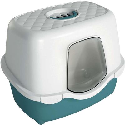 Stefanplast Tris Chic Cat Litter Box with Air Filter, Green