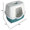 Stefanplast Tris Chic Cat Litter Box with Air Filter, Green view 2