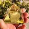 WGPHD Natural Citrine Crystal Pyramid Gemstone for Meditation, Healing, Decoration, Chakra and Reiki, 3 cm view 1