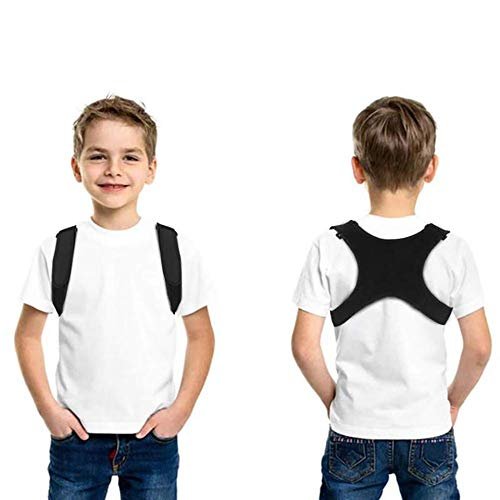 Posture Corrector Back and Shoulder Support, Adjustable Brace, Black, Size L for Adults