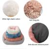 THCBD Square Dog and Cat Bed with Side Cover, Medium Plush Sofa Hut view 3