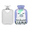 YOUJUNER 2 L Hot Water Bottle with Funny Llama Alpaca Cover view 2