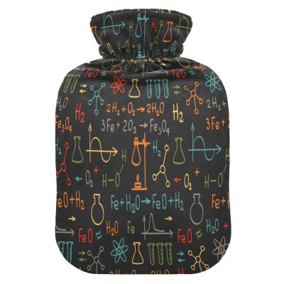 Chemical Hot Water Bottle with Soft Fleece Cover, 2-Liter Heat Pack for Hot and Cold Compresses