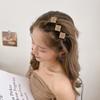 4-Piece Satin Fabric Hair Bands with Sparkling Crystal Braided Hair Clips for Women (A) view 3