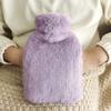 2.0 L Hot Water Bottle with Plush Kangaroo Pocket, Purple view 2