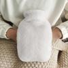 2.0 L Hot Water Bottle with Plush Kangaroo Pocket, White view 2